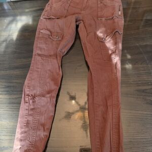 Hot Kiss Women's Cropped Jeans in Brown Suze 13 High Rise Skinny